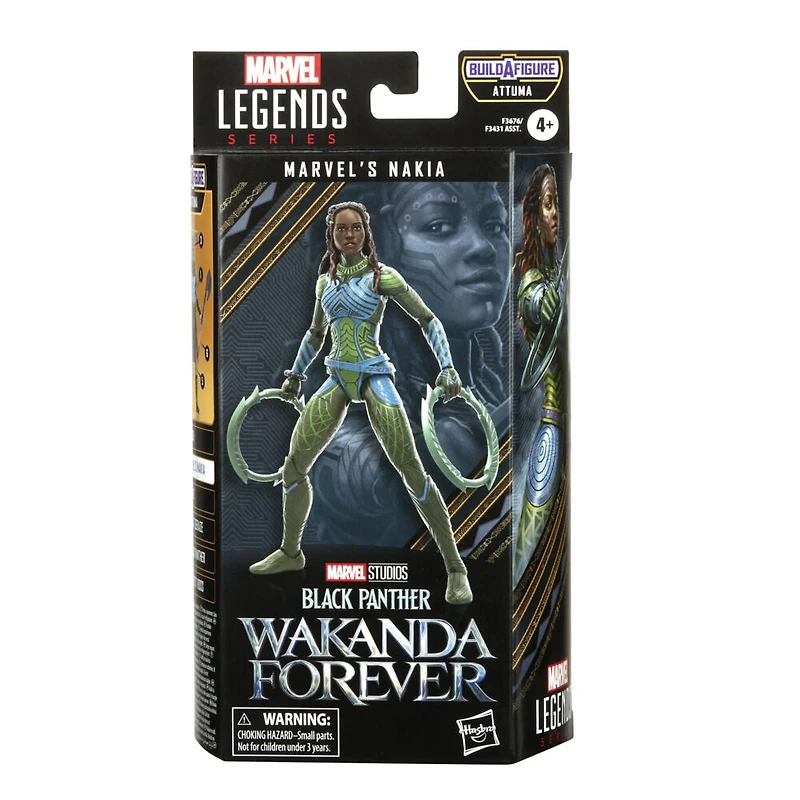 Marvel Legends Series Black Panther Wakanda Forever, figurine Marvel's Nakia MCU de 15 cm avec 5 accessoires et 1 pièce Build-A-Figure