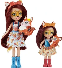 Enchantimals-Soeurs Felicity et Feana Renard et 2 figurines animales - Notre exclusivité