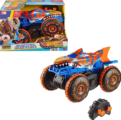 Hot Wheels Monster Trucks-Véhicule Tiger Shark Escaladeur-à piles