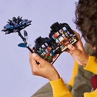 LEGO Mercredi Le Dahlia Noir, Décoration de Chambre ou Fausse Plante pour Enfants 76784