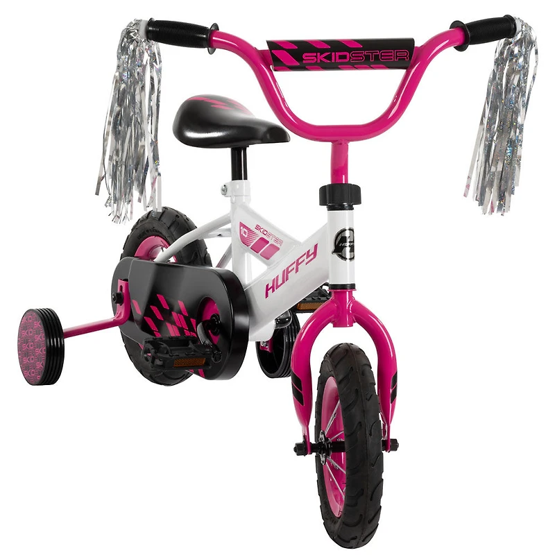 Vélo Skidster de Huffy, vélo de 10 pouces, rose et blanc - Notre exclusivité