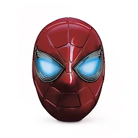 Marvel Legends Series Spider-Man, Casque électronique Iron Spider avec yeux lumineux, 6 réglages de luminosité et taille ajustable