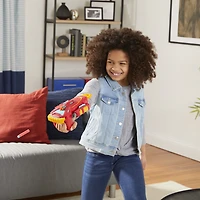 Marvel Avengers Mech Strike, Gant lance-fléchette de Iron Man, jouet de déguisement, 3 fléchettes NERF