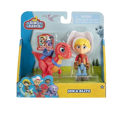 Dino Ranch - Paquet de 2, central - Jon et Blitz - Notre exclusivité