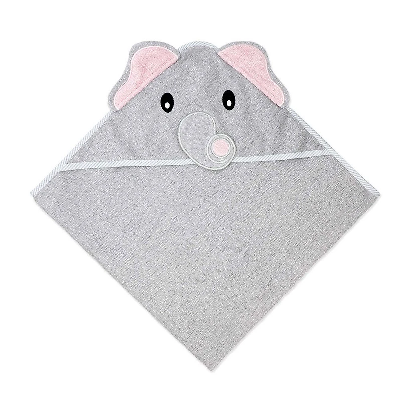 Baby Mode Signature Grey Elephant Hooded Towel