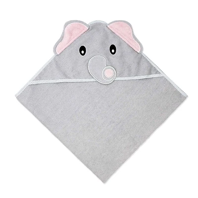 Baby Mode Signature Grey Elephant Hooded Towel