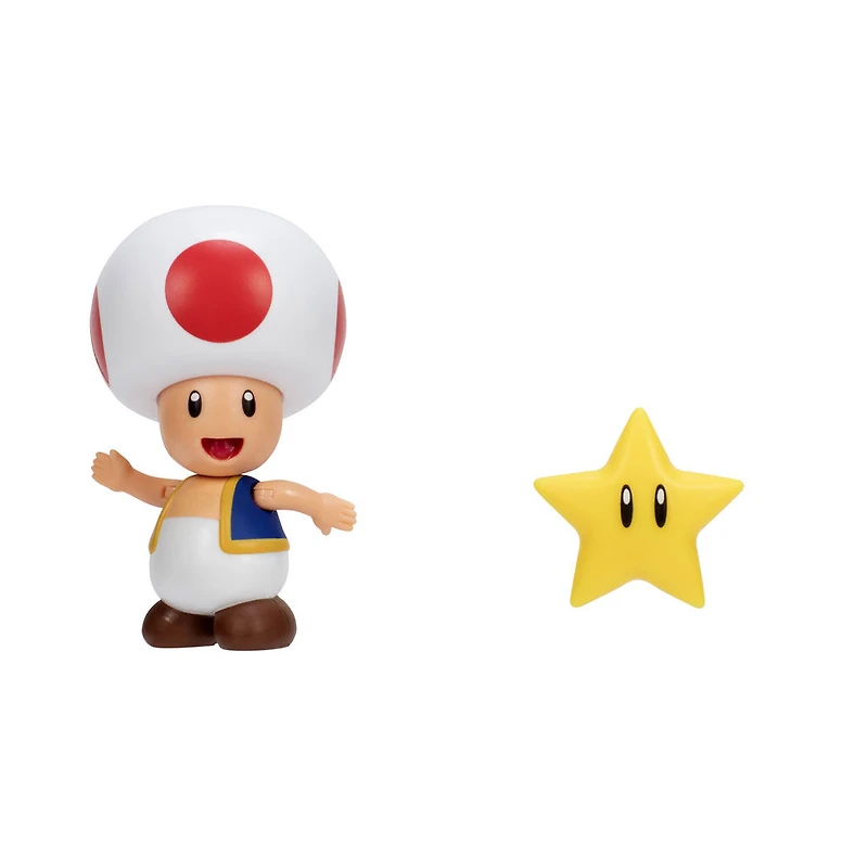 Nintendo 4" Figure - Toad with Super Star