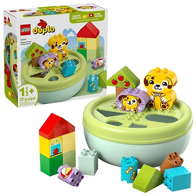 LEGO DUPLO Mon Premier - Le Trieur de Formes : la Niche du Chiot, Jouet d'Apprentissage pour Tout-Petits pour un Jeu de Rôle Créatif 10441
