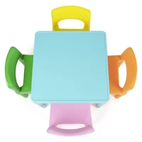 Humble Crew Modern Brights ensemble table et 4 chaises de conception légère pour enfants, plastique