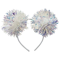 Bandeau à pompons irisé