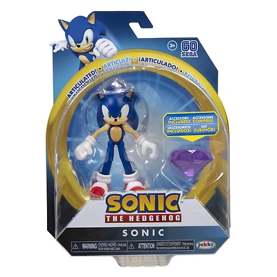  Figurine Sonic de 4 pouces - Super Sonic avec Super Ring