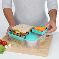 Boîte à lunch Sistema À EMPORTER Bento avec conteneur à yaourt, 1,65L, Sans BPA, couleur variable