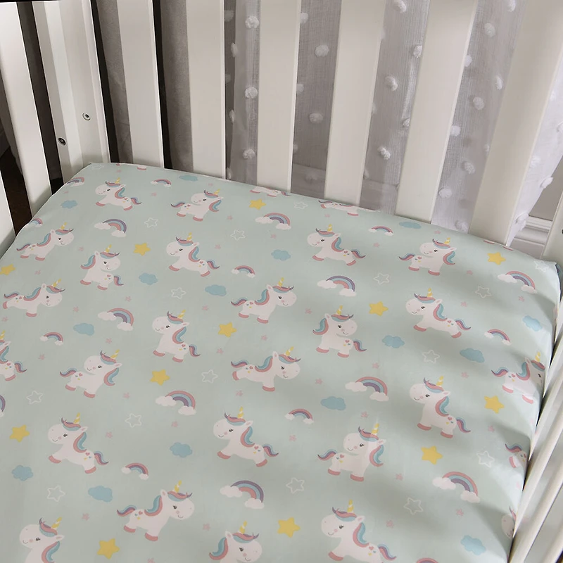 Ensemble de draps à berceau Ciel Et Arcs-En-Ciel 4 Pièces BF