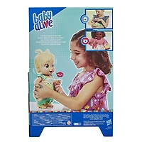 Baby Alive Baby Gotta Bounce Doll, Frog Outfit, Bounces with 25+ SFX and Giggles, Drinks and Wets