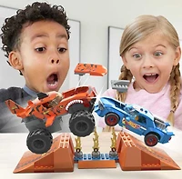 MEGA Hot Wheels Tiger Shark Chomp Course Monster Truck Building Toy with 2 Figures (245 Pieces)
