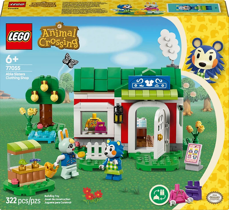 LEGO Animal Crossing Able Sisters Clothing Shop Building Toy - Animal Crossing Figures & Playset - 77055