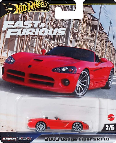 Hot Wheels Cars, Premium Fast & Furious 2003 Dodge Viper SRT10 Car pour les collectionneurs adultes