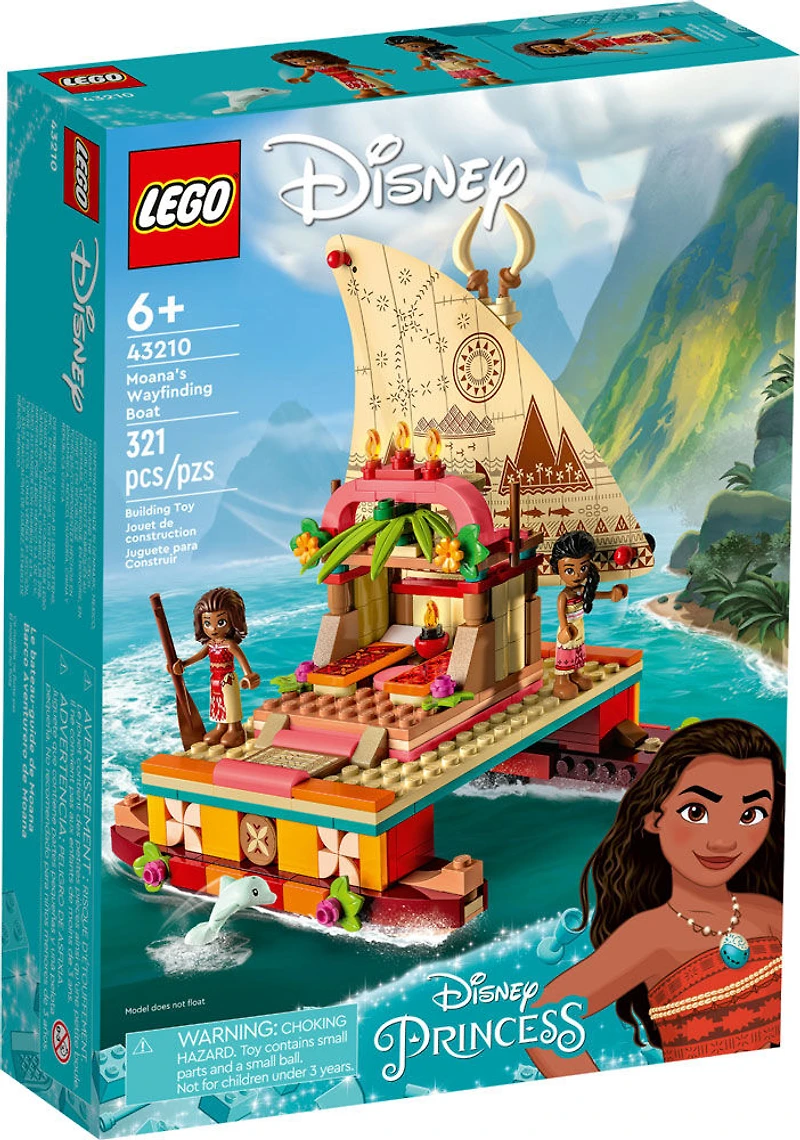LEGO  Disney Le bateau-guide de Moana 43210 Ensemble de jeu de construction (321 pièces)
