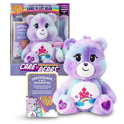NOUVELLE peluche 2022 Care Bears 14" - Ours Care-a-Lot du 40e anniversaire - Matériau doux à câliner !