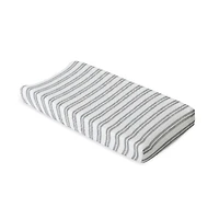 Housse de Matelas à Langer en Mousseline de Coton Red Rover - Grey Double Stripe - Notre exclusivité