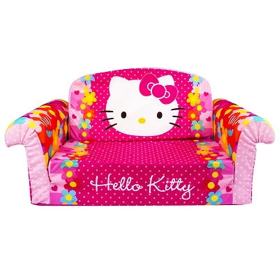 Marshmallow Furniture 2-in-1 Flip Open Couch Bed Sleeper Sofa Kid's Furniture, Hello Kitty