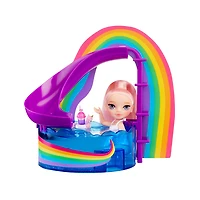 Jeu Journée piscine Rainbow High Littles + petite poupée (rose de 5,5 po (14 cm))