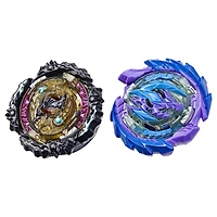 Beyblade Burst QuadDrive, Pack de 2 toupies de compétition Wrath Fafnir F7 et Berserk Linwyrm L7