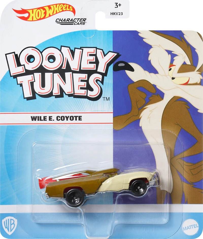 Hot Wheels Wile E. Coyote Character Car, Collectible 1:64 Scale Toy Car Inspired by Popular Entertainment