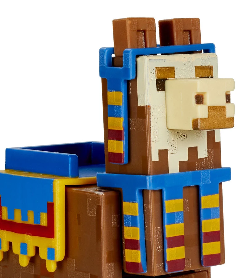 Minecraft - Construction De Bloc - Figurines - Marchand Ambulant Et Lama