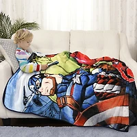 Couverture pour enfants Marvel Avengers (50x60"), Captain America, Iron Man et Hulk