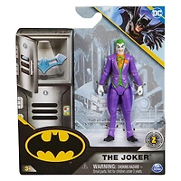 DC Comics, Figurine articulée The Joker avec 2 accessoires mystère, 10 cm