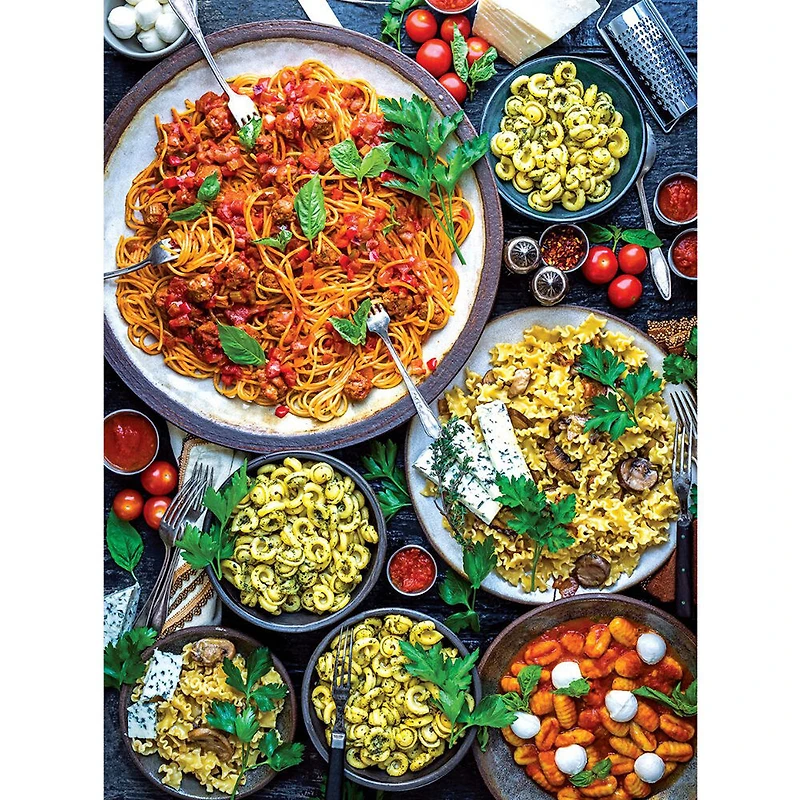 Cra-Z-Art - Dennis Prescott 1000pc Puzzle Assortment - Pasta Goodness