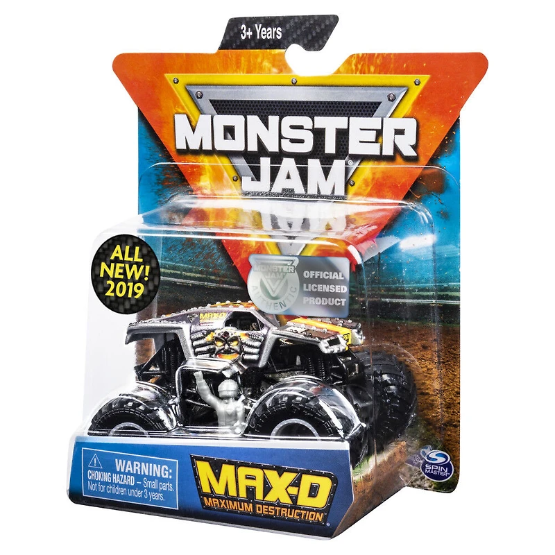 Monster Jam, Monster truck authentique Max D en métal moulé à l'échelle 1:64