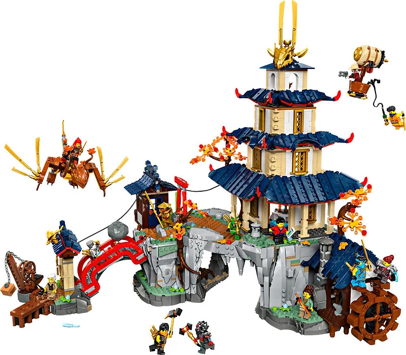 LEGO NINJAGO La ville du temple du tournoi Ensemble de jouet d'aventure avec 13 figurines et un dragon 71814
