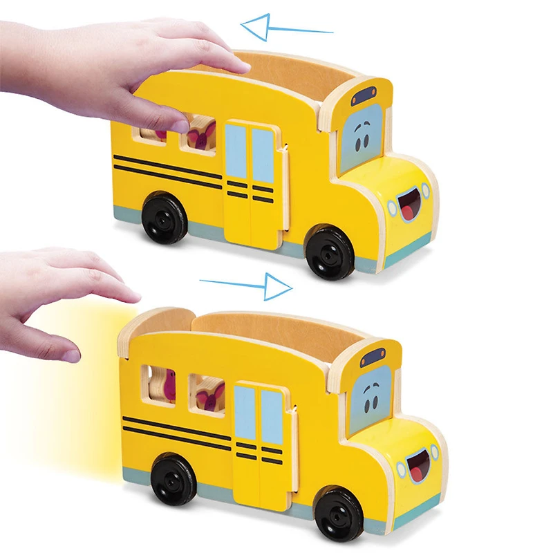 Blues Clues and You bus scolaire à tirer en arrière en bois