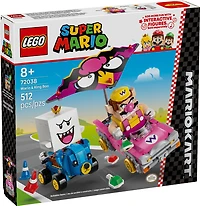 LEGO Super Mario : Mario Kart - Wario et Roi Boo, Figurines et 2 Véhicules de Dérive 72038