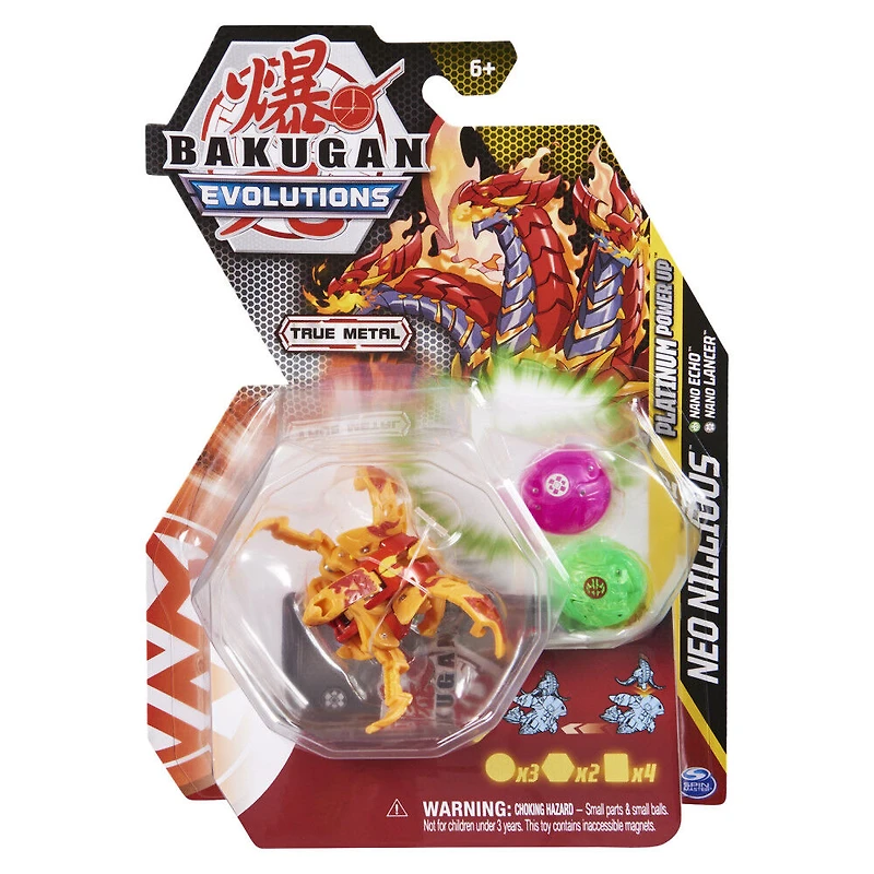 Bakugan Evolutions, Coffret Platinum Power Up Neo Nillious avec Nano Echo et Lancer