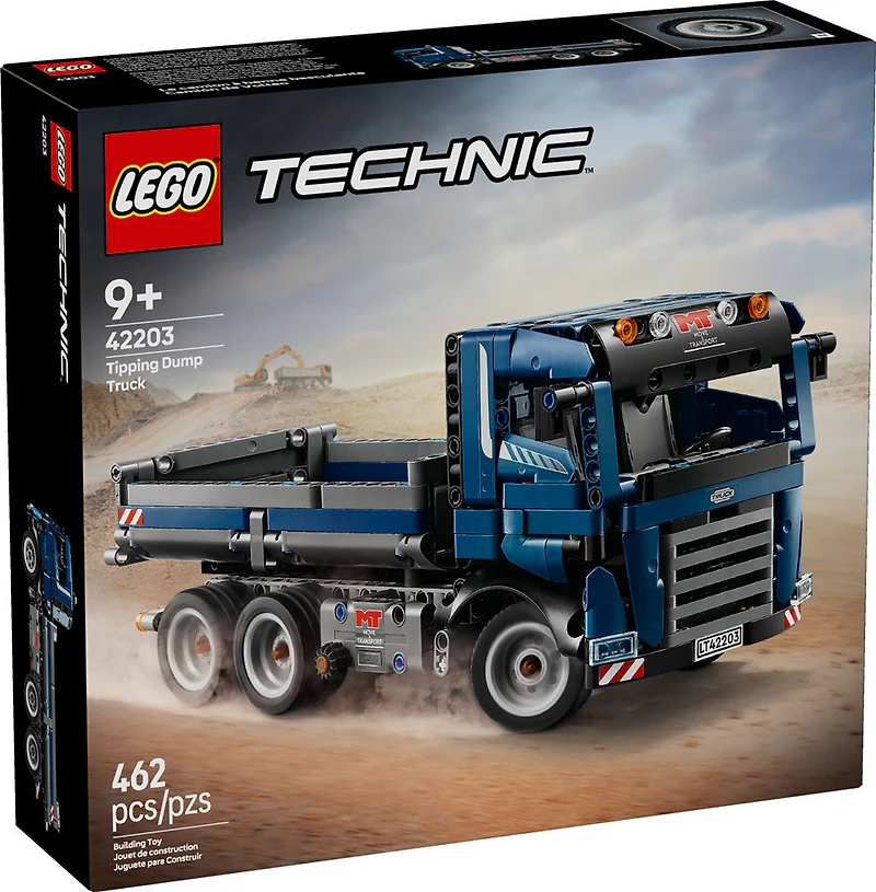 LEGO Technic Tipping Dump Truck Building Set - Construction Toy for Kids, Boys and Girls, Ages 9+ - 42203