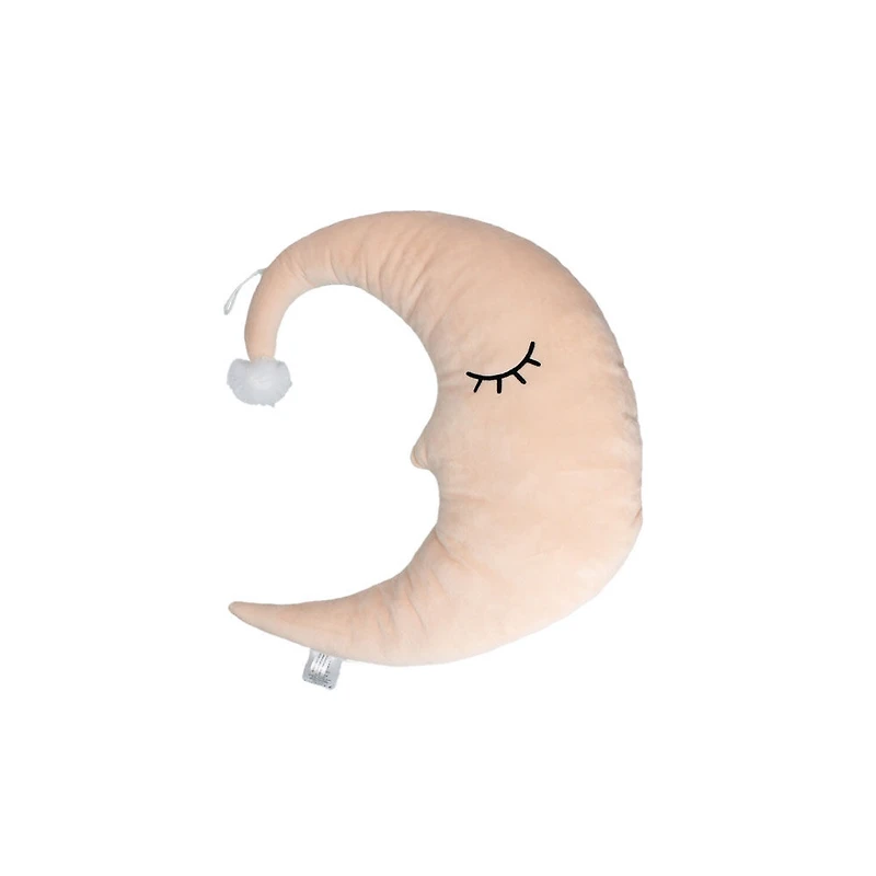 Kokoons Croissant de Lune en Peluche Lumière and Mélodie Jaune Pâle/Bleu Pétrole de Around The Crib