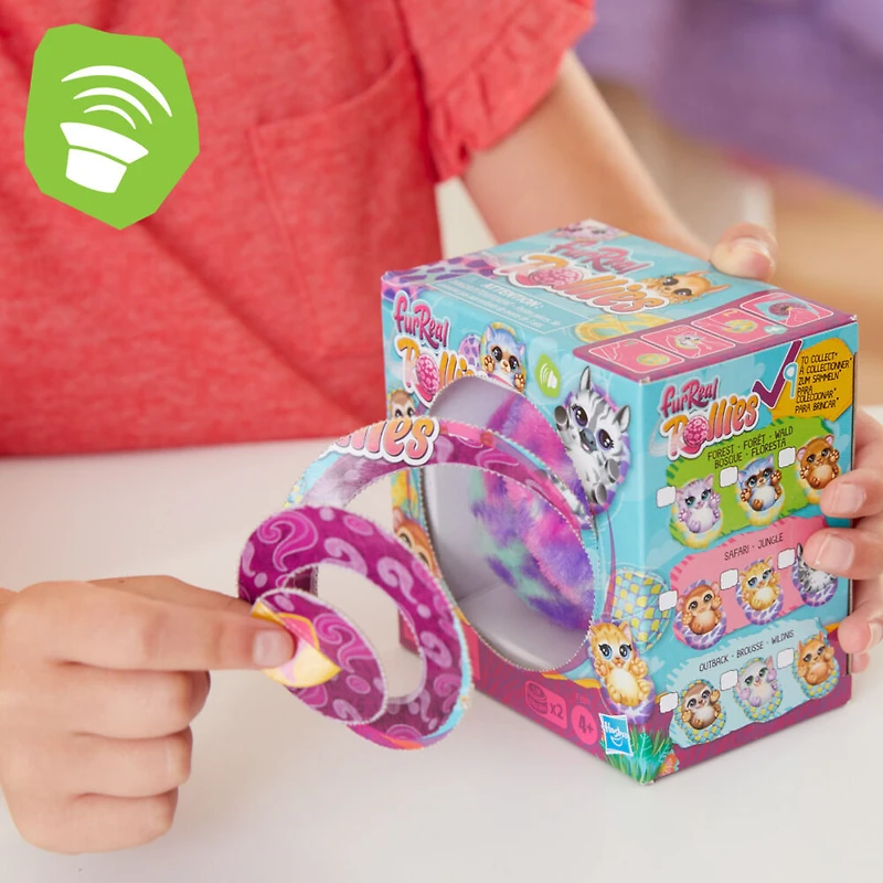 furReal Rollies, peluche animatronique : amusante à déballer, sons électroniques