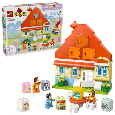 LEGO DUPLO LEGO DUPLO La Maison de la Famille de Bluey avec Jeu de Mémoire, Jouet Interactif qui Incite au Jeu de Simulation 10459
