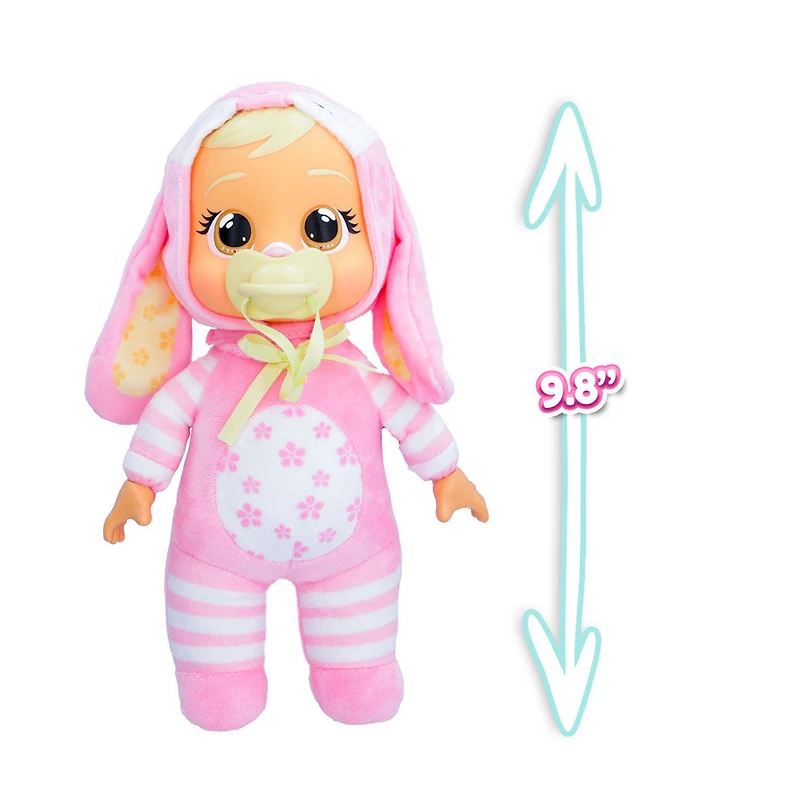 Cry Babies Tiny Cuddles Easter Lola - 9" Baby Doll | Pastel Easter Themed Bunny Pajamas