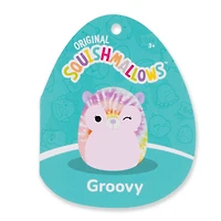 Squishmallows 12" Plush - Groovy the Winking Tie-Dye Hedgehog with Pink Belly and Eyelashes