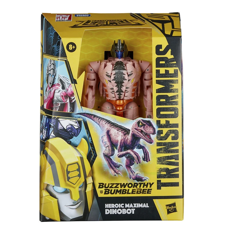 Transformers Generations Legacy Buzzworthy Bumblebee, figurine Heroic Maximal Dinobot classe Voyageur - Notre exclusivité