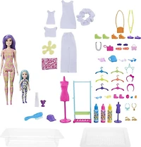 Barbie Doll Color Reveal Gift Set, Tie-Dye Fashion Maker with 2 Barbie Dolls