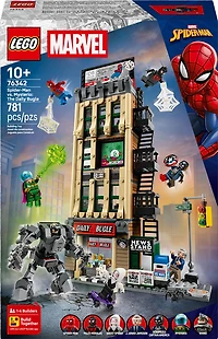 LEGO Marvel Spider-Man contre Mysterio : le Daily Bugle - Jouet de Construction de Jeu de Simulation de Superhéros - 76342