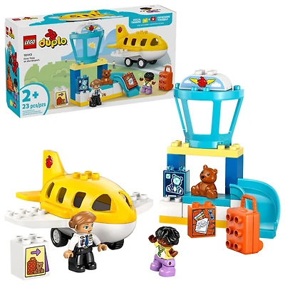LEGO DUPLO Town First Time at the Airport Building Toy & Pretend Play Set for Kids, Ages 1.5+ - 10443
