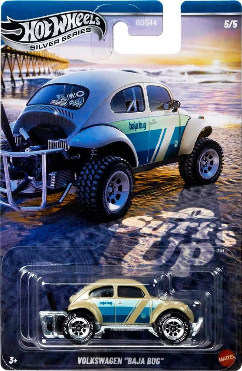 Hot Wheels Volkswagen Baja Bug 1:64 Scale Die-Cast Toy Car, Surf's Up-Themed Vehicle
