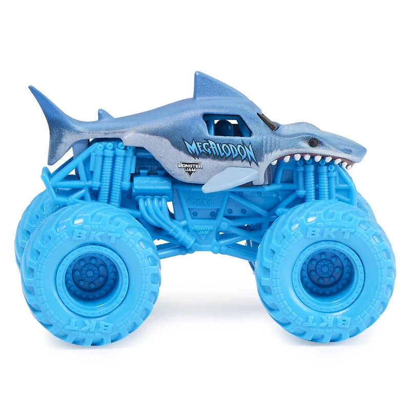Monster Jam, Monster truck Megalodon officiel, véhicule en métal moulé, échelle 1:64
