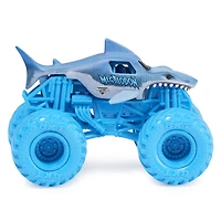 Monster Jam, Monster truck Megalodon officiel, véhicule en métal moulé, échelle 1:64